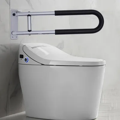 Obrázek produktu pro Zábradlí na toaletu 120Kg Nástěnná pomocná sprcha Grab Bar Koupelnová bezpečnostní tyč Skládací stříbrná