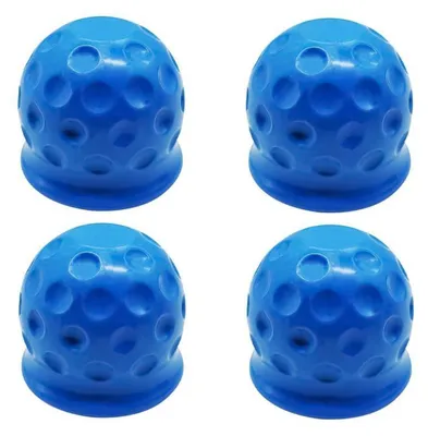 Image de Cache pour attelage, 4 pièces, bleu, plastique, diamètre extérieur de 65 mm