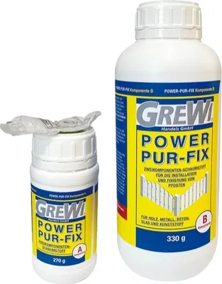 Produktbild von Grewi Power-Pur-Fix: Mörtelersatz, die einfache und schnelle Lösung zur Pfosteninstallation und Fixierung