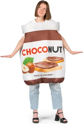 Obrázok produktu pre Kostým Choconut pre dospelých hnedo-bielo-oranžový - jedna veľkosť