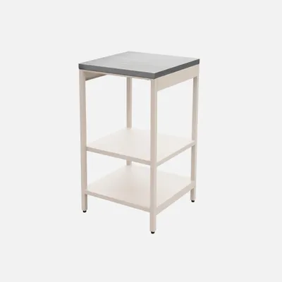 Produktbild von sweeek - Outdoor-Küche aus Stahl mit 2 Regalböden L 49 cm - Beige