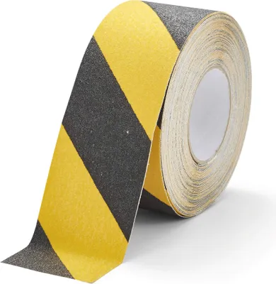 Obrázek produktu pro DURABLE Protiskluzová páska DURALINE® GRIP 75 mm dvoubarevná, žlutá/?erná, 1085130