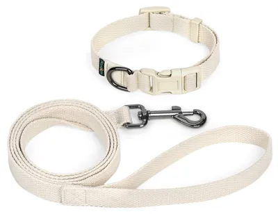 Produktbild von Hundehalsband und Leine-Set für Welpen, Beige, verstellbar