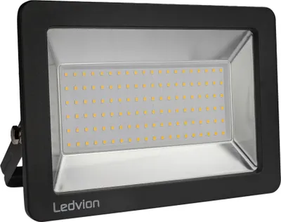 Produktbild von Ledvion - LED Strahler, 100W LED Strahler Außen, 6500K Kaltweiß Scheinwerfer, 12.000LM Superhell Werkstattlampe, Außenstrahler IP65 Wasserdicht, Außenleuchte für Garten, Garage, Hotel, Sportplatz