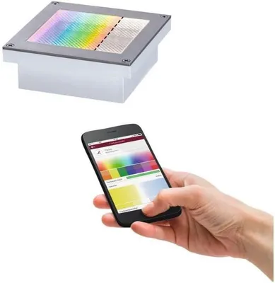 Obrázek produktu pro Paulmann Zigbee venkovní světlo podlahové zapuštěné světlo Brick IP67 RGBW kov 80lm 230V