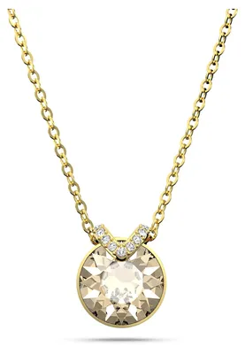 Produktbild von Swarovski Bella Halskette, Vergoldete Damenhalskette mit Strahlendem Goldfarbene