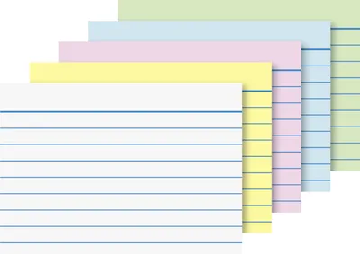 Immagine prodotto di Schede ben foderate A8 5 colori assortiti 100 pezzi