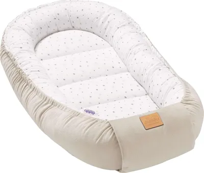 Produktbild von Little Stars Musselin & Ecru Velvet Babynest Kokon Comfort