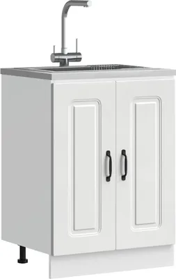 Produktbild von "im Angebot" Spülenunterschrank Kalmar Weiß 60x46x81,5 cm Holzwerkstoff - Küchenschränke CC23914