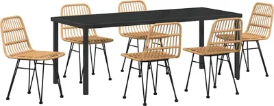 Obrázok produktu pre Záhradný jedálenský set 7 pcs Hnedá