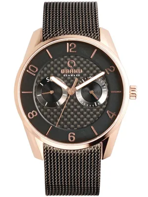 Produktbild von Obaku Uhr Herren Armbanduhr V171GMVBMB Schwarz rose