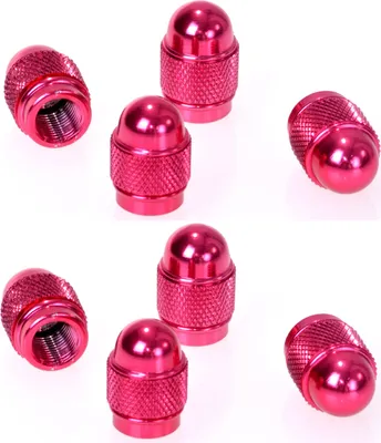 Produktbild von 8er Set Ventilkappen Aluminium Pink | Auto PKW Alu Ventil Kappen | Metallventilkappen Ventilzierkappen Ventildeckel