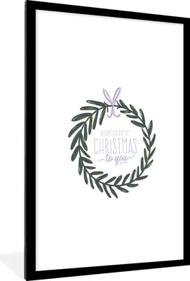 Produktbild von MuchoWow® MuchoWow® Gerahmtes Poster Sprichwörter - Zitate - 'Frohe Weihnachten für Sie 60x90 cm - Poster mit zchwarzem Bilderrahmen - Dekoration - Wandposter Wohnzimmer - Hochwertig