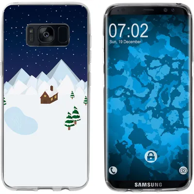 Produktbild von PhoneNatic Case kompatibel mit Samsung Galaxy S8 Silikon-Hülle X Mas Weihnachten Winterwonderland M6