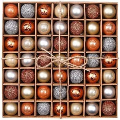 Image de Valery Madelyn Boules de Noël thème bronze, 49 pièces