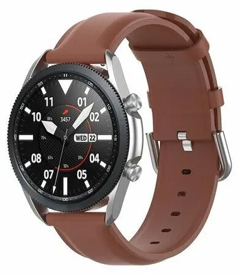 Produktbild von By Qubix Classic Lederarmband - Braun - passend für Samsung Galaxy Watch - 42 mm