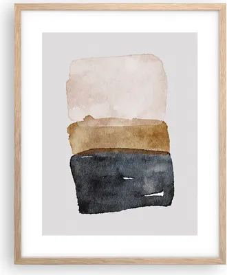 Produktbild von Gerahmtes Poster - Rahmen in heller Eiche - Abstraktion die Farben Aquarell - 40x50 cm - Wand Bild - Wanddeko - Wandbilder - Kunstposter - Wandposter - Bilderrahmen - Bilder - P2NPA40x50-4947