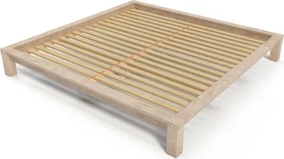 Produktbild von Kingsize Bett 200x200 Massivholz - Roh (ohne Lack)