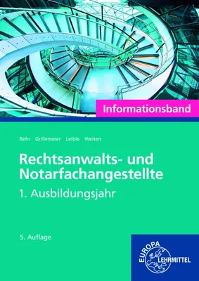 Produktbild von Rechtsanwalts- und Notarfachangestellte, Informationsband 1. Ausbildungsjahr