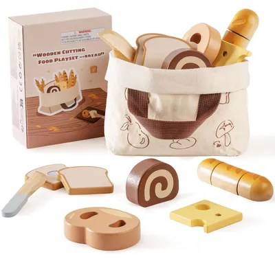 Obrázok produktu pre Drevená sada na krájanie chleba pre deti