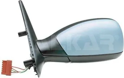 Produktbild von ALKAR 6136282 Außenspiegel Seitenspiegel Rechts passend für PEUGEOT 306 Schrägheck (7A, 7C, N3, N5) Beheizt Konvex Grundiert Elektrisch