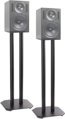Produktbild von Duronic SPS1022 – 60 Twin Lautsprecherständer schwarze Metall Basis / 60 cm Höhe / geeignet für Lautsprecher – Hi-Fi und Heimkinoanlagen