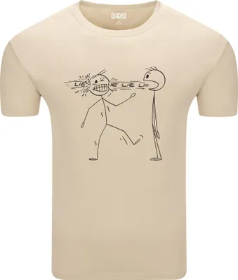 Produktbild von Diarbo Herren T-Shirt mit klassischem Druck Zwanghafter Lügner Beige Gr.M