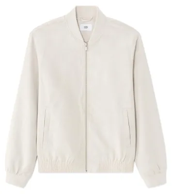 Produktbild von Celio Nubomblin Herren Jacke aus Baumwolle-Leinen-Viskose-Mischung, Größe M, Weiß