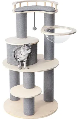 Produktbild von r Kratzbaum mit Katzenkorb – Katzenbaum – Kratzmöbel für Katzen