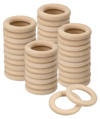 Holzringe, 100 Stk., 45 mm, 8 mm, glatt, unbehandelt