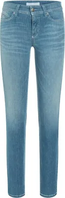 Produktbild von Cambio Damen Chino Hose Slim Fit Light Stone Waschung Blau 5-Pocket-Optik