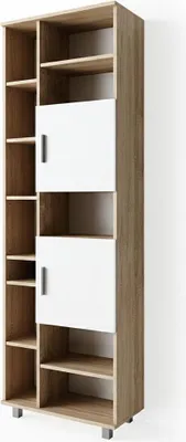 Produktbild von Badschrank Vicco Ilias Weiß/Sonoma 60 x 190 cm, Model 30834