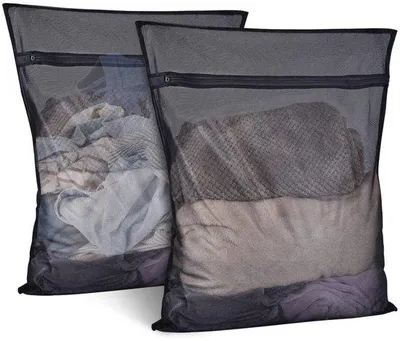 Productafbeelding van Waszakken met rits - 50 x 60 cm, zwart, 3 stuks