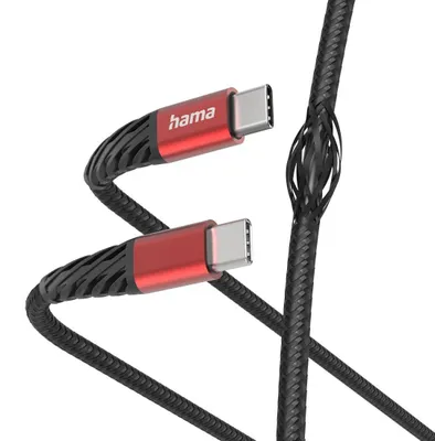 Produktbild von Hama Extreme, 1,5 m, USB C, USB C, USB 2.0, 0,48 Gbit/s, Schwarz, Rot