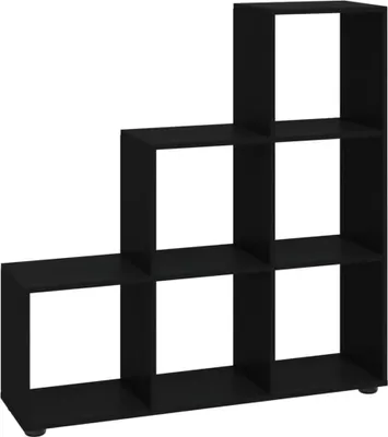Produktbild von Treppenregal Schwarz 107 cm Holzwerkstoff