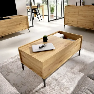 Produktbild von Dmora Couchtisch Cuna 99x60x41h cm Braun mit Stauraum