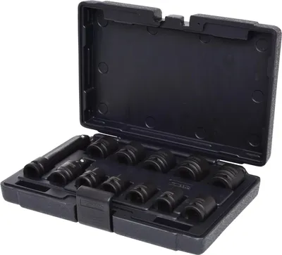 Produktbild von KS Tools 515.0112, Steckschlüssel-Satz, 1/2", 12 Kopf/Köpfe, Chrom-Molybdän-Stahl, ISO 1174, DIN 3129, ISO 2725-2, DIN 3121, 2,4 kg