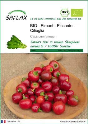 Image de SAFLAX  - Piment - Piccante Cilieglia - 10 graines - Capsicum