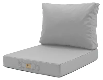 Image de Coussins pour salon de jardin déhoussable 60x70cm Gris galet
