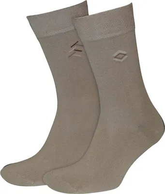 Produktbild von 2 Paar Herren Business  Baumwolle Socken SEITENDESIGN  beige-39-42