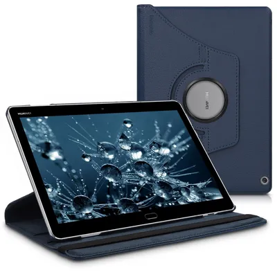 Produktbild von kwmobile Schutzhülle kompatibel mit Huawei MediaPad M3 Lite 10 - Hülle 360° Tablet Cover Case Dunkelblau