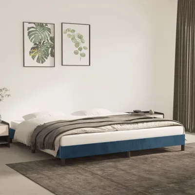 Immagine prodotto di Maison Exclusive - Struttura letto senza materasso Blu scuro 200x200 cm Velluto