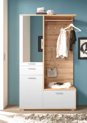 Produktbild von Entra Kompaktgarderobe Artisan Eiche / Weiß
