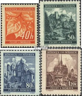 Produktbild von Briefmarken Böhmen und Mähren 1940 Mi 38-41 (kompl.Ausg.) gestempelt Freimarken