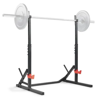 Immagine prodotto di Stazione fitness multifunzione - Panca regolabile - Rack per squat - Supporto per bilanciere - Telaio in acciaio