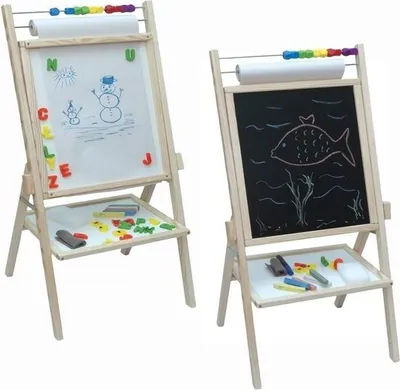Produktbild von 4-in-1-Tafel aus Naturholz – 3toysm