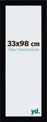 Produktbild von Puzzlerahmen 33x98 cm - Schwarz Hochglanz - MDF - Mura