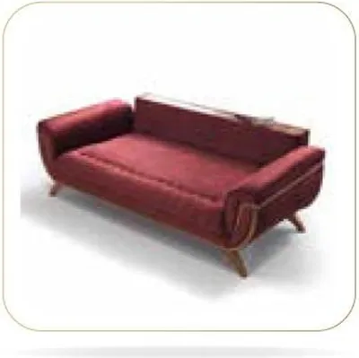 Produktbild von Luxus Dreisitzer Moderne Couch Möbel Rote Couchen Sofas Stoff Textil Polster
