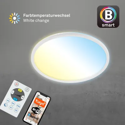 Produktbild von BRILONER SLIM S LED Panel, Smart, Fernbedienung, Sprachsteuerung, Dimmbar, weiß, 42 x 2,5 cm