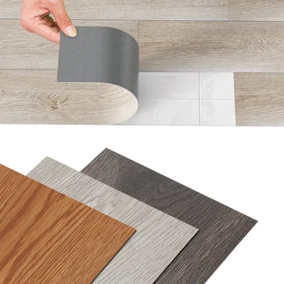 Immagine prodotto di Bettizia 5m² pavimento in vinile laminato vinile autoadesivo listoni pavimento in PVC antiscivolo impermeabile 35 pezzi listoni in vinile venature del legno (grigio chiaro)